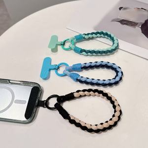 Trendy INS Style Braided <b>Phone</b> <b>Lanyard</b> Short Vibrant Color Wrist Strap Hand Strap Anti-Loss <b>Phone</b> Cord Wholesale for <b>Phone</b> - Product Image 1