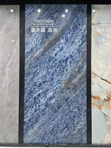 <span class=keywords><strong>Pierre</strong></span> de marbre de luxe vert bleu, carrelage en céramique bleue 1200x2400mm, <span class=keywords><strong>pierre</strong></span> frittée de grande taille 12mm, <span class=keywords><strong>pierre</strong></span> de luxe chinoise de haute qualité - Product Image 3