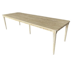 Meubles de salle à manger, table à manger antique rétro en bois massif, table à manger pour 8 à 10 personnes - Product Image 2