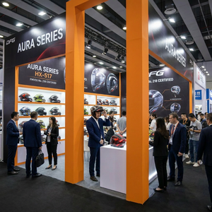 Cascos de Motocicleta DFG Abiertos de ABS con Certificación DOT y Visera Doble de PC para Seguridad en Carreras - Product Image 6