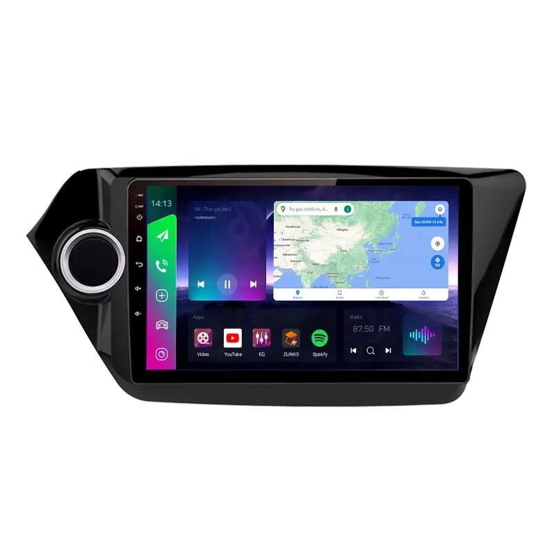 HD الوسائط المتعددة الروبوت rauto الالكترونيات راديو ستيريو بالسيارة GPS والملاحة Carplay 4G لكيا ريو 3 2011 - 2016