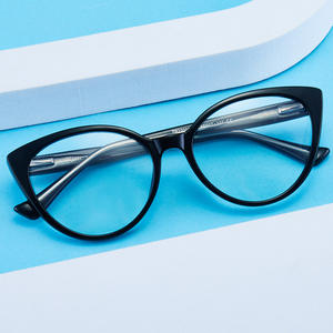 Montures de lunettes pour enfants Tr90, forme œil de chat, verres en acrylique, protection contre la lumière bleue, anti-UV, monture complète, design quadrilatère pour enfants - Product Image 1