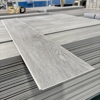 Dalles de sol en vinyle SPC imperméables et ignifuges avec surface antidérapante, terrasse SPC, installation par clic pour salle de bain
