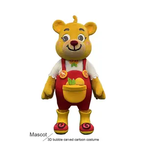 Factory Custom Mascot Design 3D Bubble Carved Cartoon Mascot Costume Company Logo Doll Animation Costume Props Shows