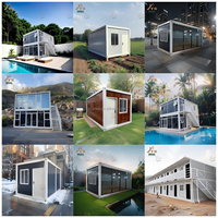 Maison conteneur modulaire préfabriquée portable à deux étages avec auvent, 20 et 40 pieds, pour bureau et habitation