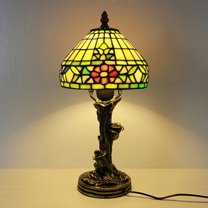 Vente en gros abat-jour en verre teinté antique de 8 pouces lampes de bureau style tiffany lampes de bureau pour la décoration de la maison - Product Image 4