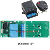 Module de relais sans fil à télécommande 433Mhz DC 5V 12V 1CH 2CH RF avec télécommande pour serrure électromagnétique de porte