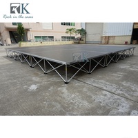 Scène de spectacle antidérapante pour événements, installation rapide, scène en contreplaqué de 18 mm, en vente
