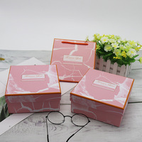 Carton ondulé avec impression de marbre personnalisé, rouge à lèvres, parfum, cadeau d'anniversaire, emballage de luxe, boîte-cadeau