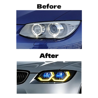 Phares HETOP E92 E93 2011-2013, double couleur, mise à niveau Série 3, DRL style Ikon, phares LED pour voiture, accessoires Plug and Play pour BMW