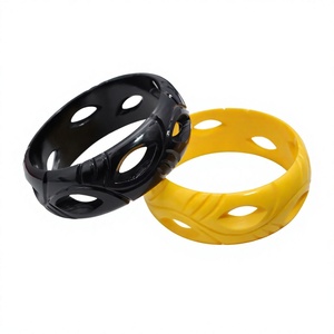 Bracelets en résine colorés tendance, empilables, uniques, style décontracté et sportif unisexe, design orange, vert, jaune, bijoux de mode - Product Image 2