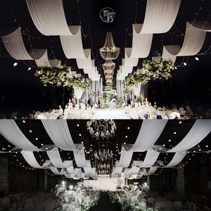 Voilage de <span class=keywords><strong>plafond</strong></span> pour salle de <span class=keywords><strong>mariage</strong></span> et hôtel, en tissu élastique, soie de lait et gaze - Product Image 2