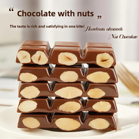 Barra de Chocolate Negro con Avellanas al Estilo Ruso, Relleno de Almendras y Frutos Secos, 40g, Snack Popular en Internet