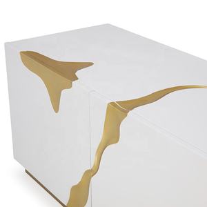 מותאם אישית טלוויזיה stand ריהוט סלון ארונות יוקרה עיצוב קונסולת מזנון נירוסטה stand מודרני ארון - Product Image 4