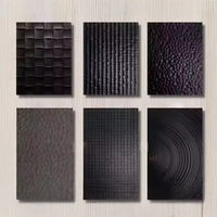 Panneaux muraux en bois striés modernes imperméables, décoration intérieure 3D de luxe, puzzle en bois massif, accent incurvé