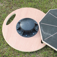 Tabla de Equilibrio Portátil de Madera, Antideslizante, Ecológica, Resistente, para Niños, Uso en Interiores, con una Rueda