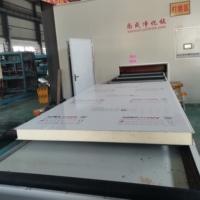 Panel Dinding Sandwich PU PIR Ringan 50mm untuk Pelapis Dinding Eksterior Panel Dinding Sandwich Logam