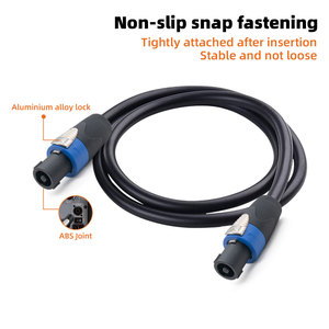 OEM terminal sekrup <span class=keywords><strong>2</strong></span>/4/tiang <span class=keywords><strong>3</strong></span> inti kabel Audio konektor Speakon paduan Aluminium kunci Rhodium berlapis teknologi generasi ketiga - Product Image 2