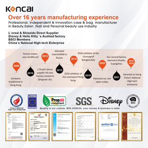 Koncai Bán Buôn Chất Lượng Cao Tùy Chỉnh Phụ Nữ Mỹ Phẩm Trường Hợp Vẻ Đẹp Hộp Du Lịch Tổ Chức Trang Điểm Túi Make Up Vali Trường Hợp Hộp - Product Image 4