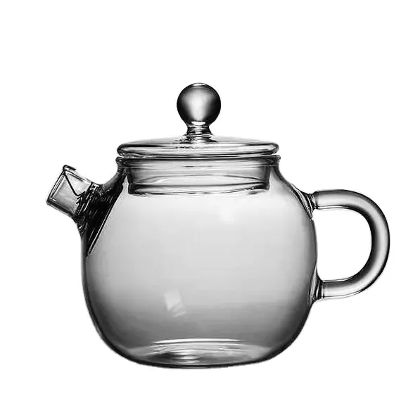 กงฟูชาขนาดเล็กสีใสขนาด150มล. 200มล. 250มล. 350กาน้ำชาดอกไม้เตาแก้วทนความร้อน