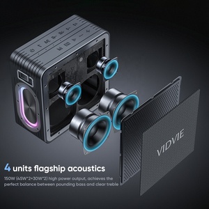Altavoz Portátil VIDVIE <span class=keywords><strong>X</strong></span> de Metal Resistente, Subwoofer de Bajos de 150 W, Altavoz Inalámbrico para Fiestas, Karaoke, Altavoces <span class=keywords><strong>BT</strong></span> con Micrófono - Product Image 2