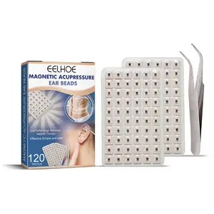 Eelhoe Bán Buôn 120Pcs Châm cứu Vaccaria Hạt Giống Tai Dùng Một Lần Tai Báo Chí Hạt Giống Từ Bấm huyệt Tai Hạt Viên Hạt Giống