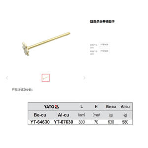 Yato Explosion Proof Single Head Bucket Wrench 300mm Be Cu Al Cu Industrial Grade Metric Opening <b>Tool</b> - Product Image 1