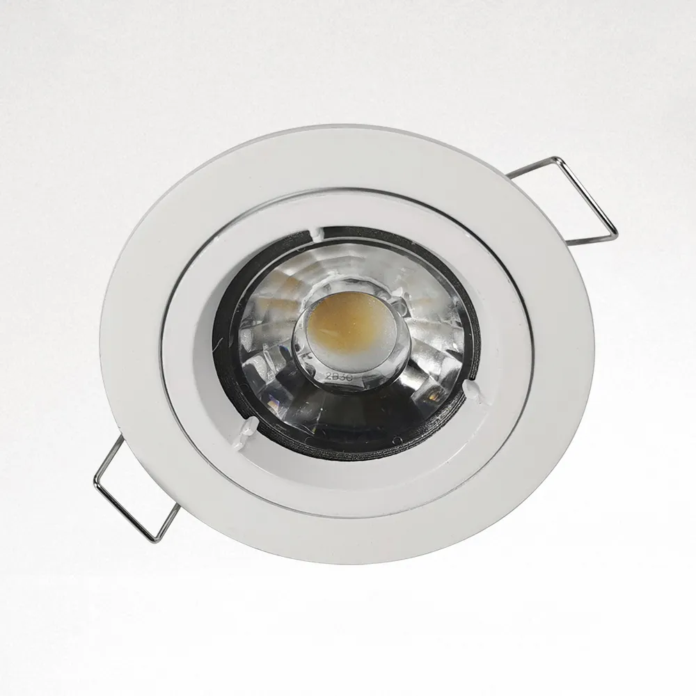 LED Recessed Spotlight Square Chrome GU11 MR11 Frame Swivel Light Fixture 3080 