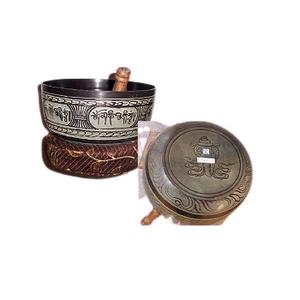 Cuenco de canto tibetano de aluminio para decoración del hogar, cuencos de Canto de Metal blanco hechos a mano con acabado colorido - Product Image 2