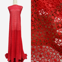 Tissu en dentelle de nylon français de haute qualité, motif cordon, matériau textile pour robe de mariée, robe de soirée pour femme