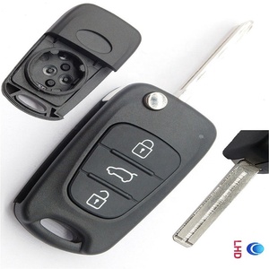 Pour Sportage K2 K5 <span class=keywords><strong>Rio</strong></span> 3 Picanto Ceed Cerato Sportage coque de clé à rabat à 3 boutons lame TOY49 avec fixation à vis vissée à l'arrière - Product Image 2