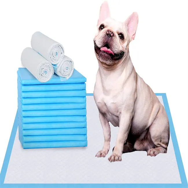 ペットの尿マット使い捨ての青い防水ペット交換パッド犬と子犬のパッド漏れ防止5層おしっこパッド