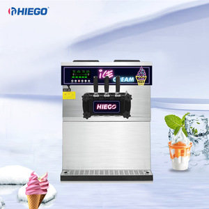 Máy Làm Kem Để Bàn Thương Mại Ba Hương Vị Có Bơm Hơi Máy Làm Kem Phục Vụ Mềm Bằng Thép Không Gỉ Để Bán - Product Image 3