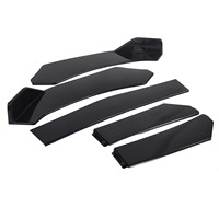 Kit de 5 pièces pour pare-chocs avant : Lame de protection universelle, séparateur, spoiler, diffuseur et canard pour voiture