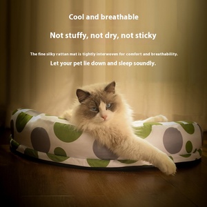 Alfombra Universal Ecológica de Lino y Felpa para Mascotas, Diseño de Estampado Animal, Color Personalizado, para Viajes, Hogar, Verano, Refrescante, para Perros y Gatos - Product Image 3