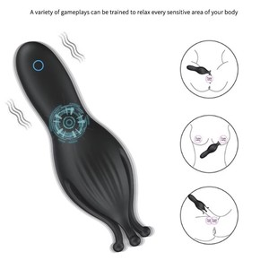 Male penis trainer, masturbator, 10-frequency <b>vibration</b>, prostate massager, penis head exerciser, adult sex toy. - Product Image 3