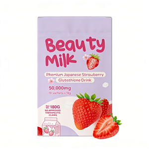 高品質天然穀物インスタントミルクコラーゲンオリジナルパウダー　ストロベリースキン　保湿美白ブライトニング　満腹感 - Product Image 5