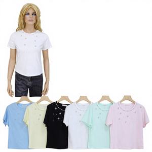 Comodo7 – Nouveau design de crop top décontracté pour femme, été 2025, en tissu mesh à manches courtes, imprimé léopard et lettres, style urbain mignon - Product Image 1