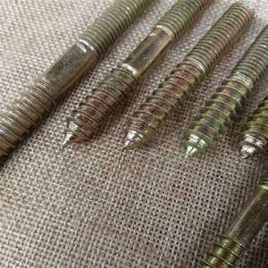 Vis à bois M4 M5, goujons métalliques pour bois, <span class=keywords><strong>double</strong></span> extrémité, fixation de meubles, vis autotaraudeuses, goujons filetés pour bois - Product Image 4