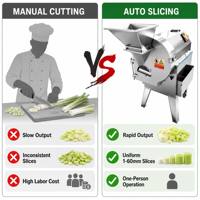 Hoge Efficiëntie Snelle Uniforme Veilige Voedselverwerking Commerciële Groentesnijder Compact 180 Model Elektrisch voor Restaurantkeuken