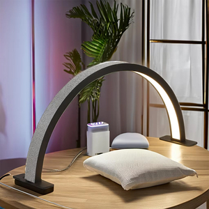 22 pulgadas 30 pulgadas logotipo gratis Luna belleza arte lámpara arco Luna lámpara de mesa con teléfono celular media luna escritorio lámpara de uñas - Product Image 2
