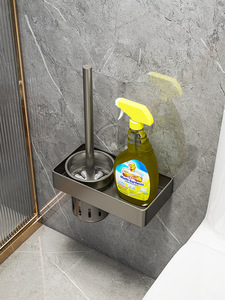 Set portaspazzolino da bagno in metallo moderno e sostenibile casa non usa angoli morti Kit tozzo scopino tozzo - Product Image 2