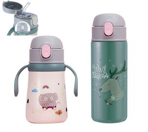 New 316 Stainless Steel Children Vacuum <b>Flask</b> With Handle Milk <b>Bottle</b> Baby Milk <b>Bottle</b> With Handle Kids Water <b>Bottle</b> - Product Image 3