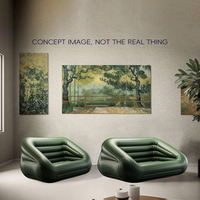 Nouveau type de canapé-lit gonflable confortable vert, fauteuil gonflable, canapé portable pour l'extérieur et l'intérieur, meubles de salon paresseux