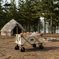 Chariot de camping pliable tout-terrain robuste, chariot de camping pliable de petite taille pour pique-nique en plein air