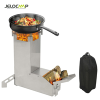 Réchaud portable en acier inoxydable à bois, équipement de camping, survie, barbecue au charbon de bois pour pique-nique