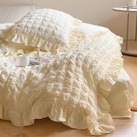 Ensemble de literie populaire 100% Polyester Seerucker Ripple 100% ensemble de literie en microfibre