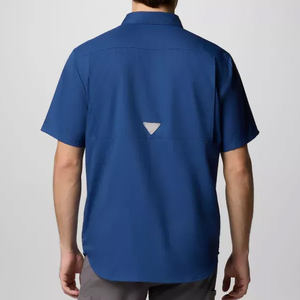 Chemise de pêche à manches courtes Brandsun, col boutonné, en micro-polyester recyclé, protection solaire SPF 50, faible MOQ - Product Image 2