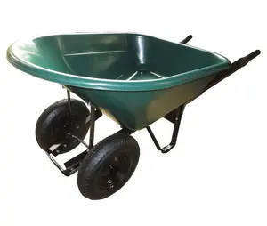 शीर्ष गुणवत्ता थोक मॉडल 8FT 160KG लोड के साथ बड़े ट्रे wheelbarrow व्हील बैरो WB8802 अमेरिका wheelbarrows वायवीय पहियों