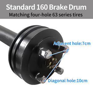 130cm <strong>800W</strong> 2 Speed Rear Driven <strong>Axle</strong> <strong>Differential</strong> Electric <strong>Motor</strong> 1: 11: 28 Drum Brake Rear <strong>Axle</strong> for Cargo Tricycles - Product Image 3